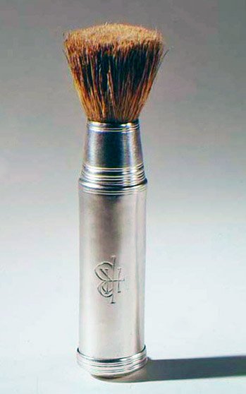 Shaving Brush, with Silver Handle, London by English School